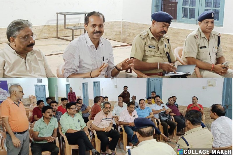 कुनकुरी नगर की यातायात व्यवस्था सुचारू करने स्थानीय प्रशासन एवं व्यापारी संघ की हुई बैठक : आपसी सामंजस्य स्थापित कर व्यवस्थाओं को करेंगें दुरूस्त