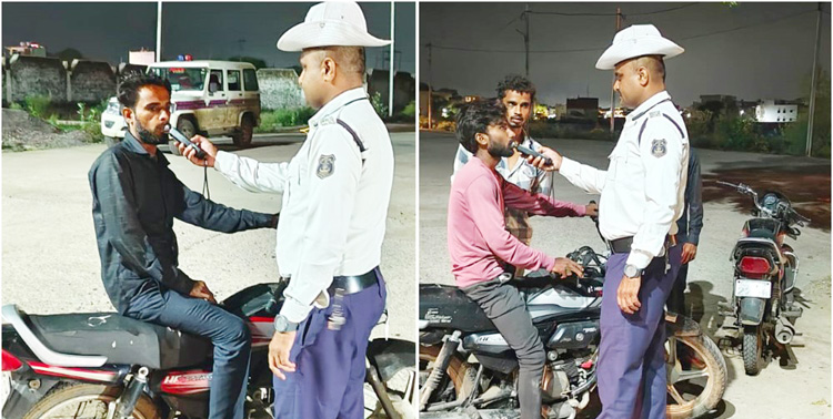 शराब पीकर वाहन चलाने वाले एवं यातायात नियमों का उलंघन करने वाले के विरुद्ध मोटर वाहन अधिनियम के विभिन्न धाराओं के तहत की जा रही है लगातार कार्यवाही