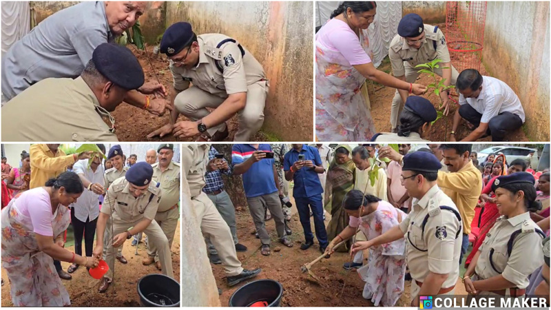 ”एक पेड़ माँ के नाम“ अभियान : जशपुर पुलिस ने बनाया कीर्तिमान 12 तारीख को 12:00 बजे 1200 अधिकारियों व कर्मचारियों ने सामूहिक रूप से लगाए 1200 पौधे