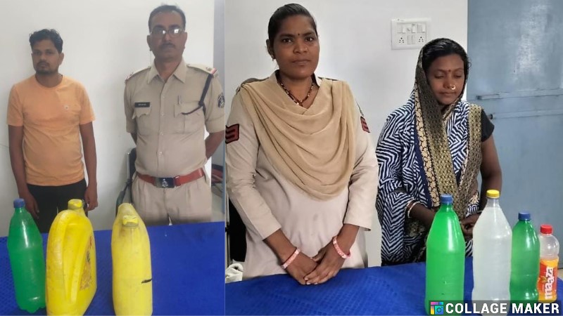 थाना लवन पुलिस द्वारा ग्राम सरखोर एवं लवन नगर के वार्ड क्रमांक 14 में अवैध महुआ शराब बनाकर बिक्री करने वाले दो शराब कोचियों को किया गया गिरफ्तार.