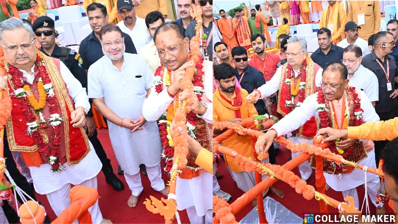 मुख्यमंत्री विष्णुदेव साय विशाल कांवड़ यात्रा कार्यक्रम में हुए शामिल : प्रदेश वासियों की सुख समृद्धि की कामना की