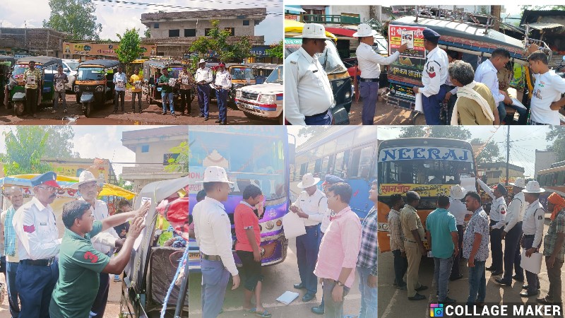 जशपुर में सड़क सुरक्षा जागरूकता अभियान : तीन पहिया वाहन और बस चालकों को किया जा रहा जागरूक, गुड सेमेरिटन कानून के बारे में दी जा रही जानकारी