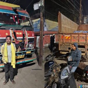अवैध कबाड़ पर कार्यवाही : पुलिस ने नाकेबंदी कर पकड़ा 3250 किलो कबाड़…ट्रक चालक गिरफ्तार…की गई कार्यवाही.