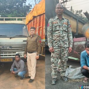 अवैध कबाड़ पर कार्यवाही : पूंजीपथरा पुलिस ने माजदा वाहन और डंप कबाड़ किया जब्त.