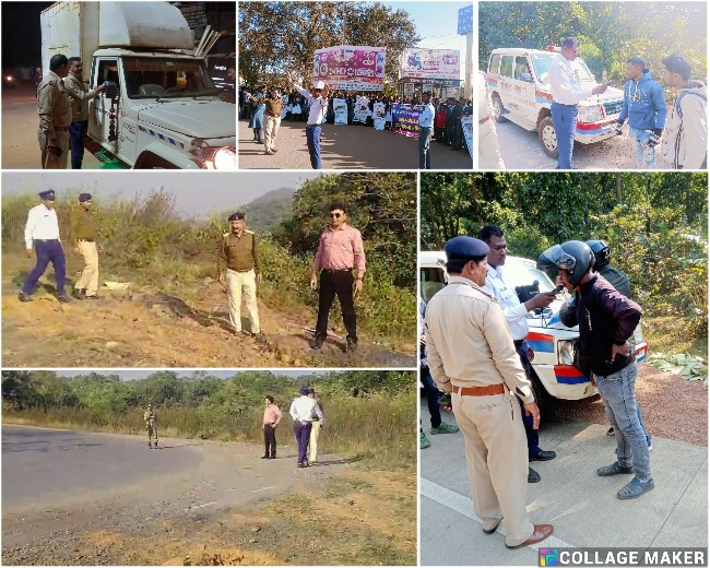 एसपी शशि मोहन सिंह के नेतृत्व में जशपुर पुलिस का ट्रैफिक व्यवस्था सुधारने के लिए सघन अभियान : अति दुर्घटनाजन्य क्षेत्र रेंचुवा घाट का निरीक्षण, दुर्घटना बचाव हेतु ब्रेकर, रेडियम पट्टी, सांकेतिक बोर्ड लगाने के निर्देश