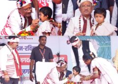 मुख्यमंत्री विष्णुदेव साय का आत्मीय और वात्सल्यपूर्ण व्यवहार : नन्ही बच्ची भूमिका बघेल को दुलारते हुए खिलाया महुआ लड्डू