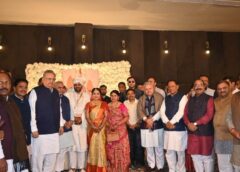 मुख्यमंत्री विष्णुदेव साय पूर्व विधायक शिवरतन शर्मा के सुपुत्र के विवाह समारोह में शामिल, वर–वधू को दिया आशीर्वाद