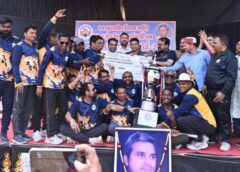 प्रेस क्लब क्रिकेट में छाया रोमांच: टंकराम वर्मा की मौजूदगी में इलेक्ट्रॉनिक संयुक्त इलेवन बनी चैम्पियन, खेल भावना को मिला सलाम