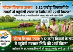 किसानों के खातों में आएगी खुशहाली की रकम: प्रधानमंत्री नरेन्द्र मोदी गुवाहाटी से DBT के जरिए भेजेंगे पीएम किसान सम्मान निधि की 22वीं किस्त, छत्तीसगढ़ के वन पट्टाधारी और विशेष पिछड़ी जनजाति किसानों को भी मिलेगा लाभ