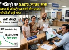 जनता को बड़ी सौगात: रजिस्ट्री पर उपकर समाप्त, एक करोड़ की संपत्ति पर 60 हजार तक की बचत—सरकार के फैसले से मध्यमवर्ग, किसानों और आम नागरिकों के सपनों को मिली नई उड़ान