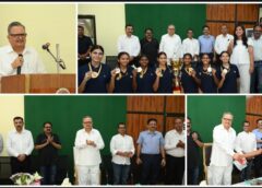 विधानसभा अध्यक्ष डॉ. रमन सिंह ने 76वीं जूनियर नेशनल बास्केटबॉल चैंपियनशिप की स्वर्ण पदक विजेता छत्तीसगढ़ बालिका टीम का किया सम्मान