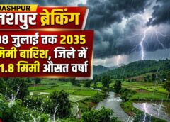 जशपुर में मानसून का दमदार असर! 08 जुलाई तक 2035 मिमी बारिश, कई तहसीलों में झमाझम बरसे बादल