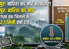जशपुर में बारिश का जोर बरकरार! 17 अगस्त तक जिले में 5822.1 मिमी वर्षा दर्ज, मनोरा तहसील सबसे आगे; 937.4 मिमी बारिश ने सामान्य आंकड़े को 138.3% तक पछाड़ा, बागबहार में एक दिन में सबसे ज्यादा 40 मिमी वर्षा
