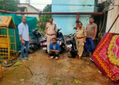 शातिर वाहन चोर का खेल खत्म! सिविल लाइन पुलिस और क्राइम टीम ने गोलू देवार को दबोचा, 6 चोरी की बाइक-स्कूटी बरामद, कीमत ₹2 लाख